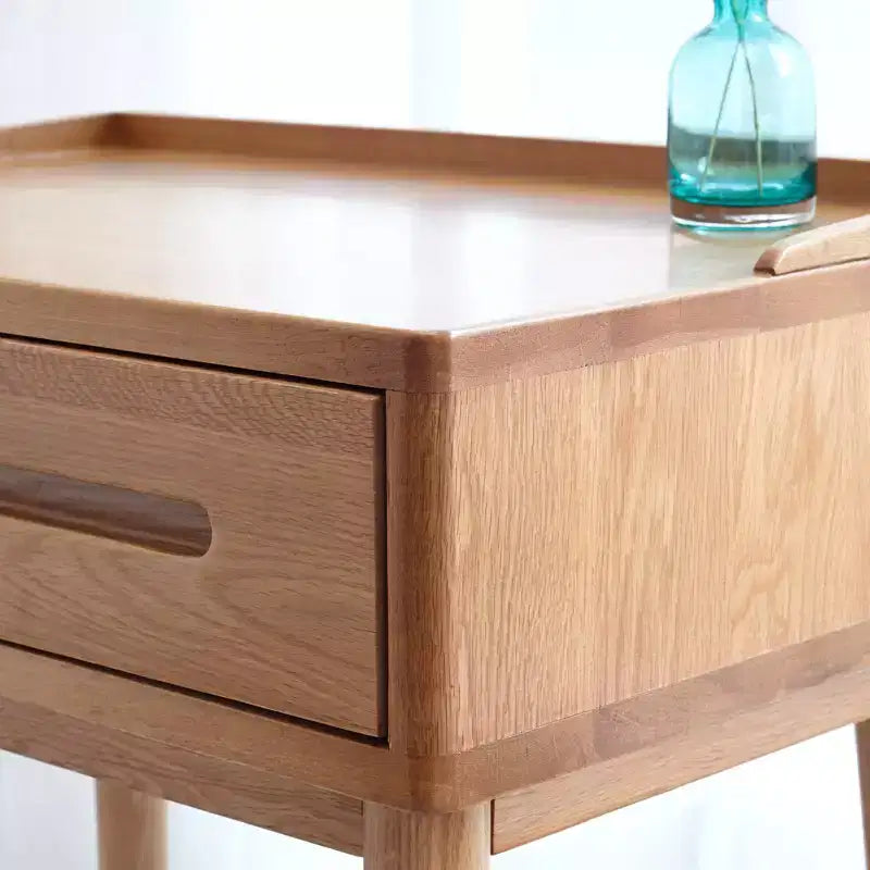 Taylor Tavolo da trucco compatto in legno massello da 23,62 W con cassetto diviso