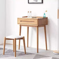 Taylor Tavolo da trucco compatto in legno massello da 23,62 W con cassetto diviso