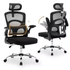 Ergonomic Office Chair,High Back Mesh Desk Chair with Adjustable Headrest & Lumbar Support, Rolling Swivel Computer Chair for Home Office,Gaming Room