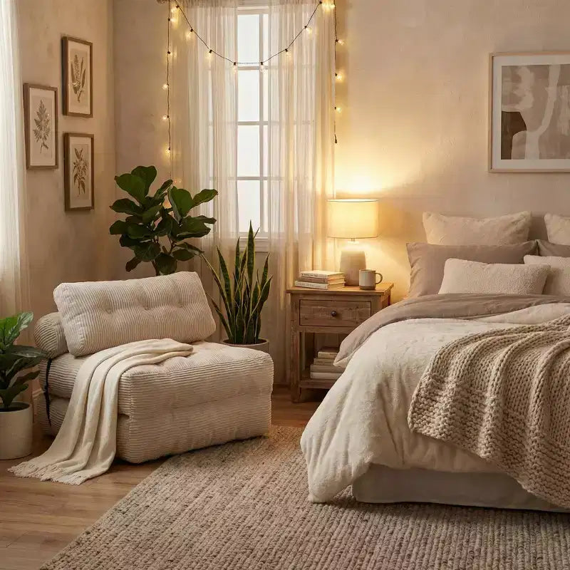 Divano Letto Convertibile in Velluto a Coste con Schienale Regolabile e Cuscini, Moderna Poltrona Letto Pieghevole per Piccoli Spazi, Appartamenti, Camere per Ospiti