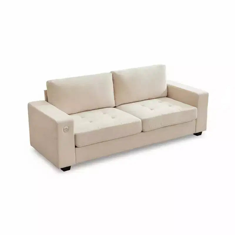 Divano moderno a nuvola in ciniglia da 90", divano a 2 posti con porte USB/Type-C, cuscini a seduta profonda Ideale per piccoli spazi, appartamenti e soggiorni