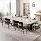 Tavolo da pranzo rettangolare moderno per 6-8 persone, piano robusto in legno da 160 cm con gamba a piedistallo, facile montaggio, per cucina, sala da pranzo, casa, ufficio, appartamento