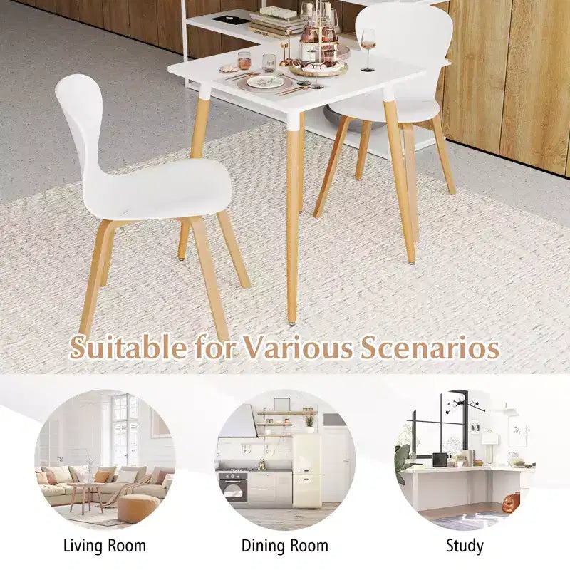 Tavolo da Pranzo Quadrato Stile Rustico Minimalista con Robuste Gambe in Metallo