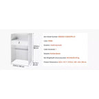 Bancone reception, Tavolo reception rettangolare da 23,6 pollici, Bancone reception moderno con cassetto, Tavolo bancone piccolo e minimalista, Bianco