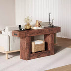 Consolle Moderna per Ingresso, Tavolo da Divano con Cassetti, Tavolo da Corridoio Lungo 160 cm Dietro il Divano, Design in Legno Spesso per Soggiorno, Corridoio