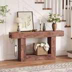Consolle Moderna per Ingresso, Tavolo da Divano con Cassetti, Tavolo da Corridoio Lungo 160 cm Dietro il Divano, Design in Legno Spesso per Soggiorno, Corridoio