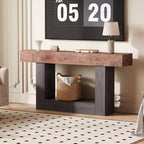 Consolle Moderna per Ingresso, Tavolo da Divano con Cassetti, Tavolo da Corridoio Lungo 160 cm Dietro il Divano, Design in Legno Spesso per Soggiorno, Corridoio
