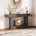 Consolle Moderna per Ingresso, Tavolo da Divano con Cassetti, Tavolo da Corridoio Lungo 160 cm Dietro il Divano, Design in Legno Spesso per Soggiorno, Corridoio