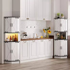 Grande Isola Carrello da Cucina, Carrello Isola da Cucina Portatile con Piano di Lavoro Spesso 3,5 cm, 5 Ruote, 2 Cassetti, Porta Asciugamani