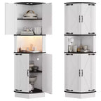 Grande Isola Carrello da Cucina, Carrello Isola da Cucina Portatile con Piano di Lavoro Spesso 3,5 cm, 5 Ruote, 2 Cassetti, Porta Asciugamani