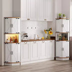 Grande Isola Carrello da Cucina, Carrello Isola da Cucina Portatile con Piano di Lavoro Spesso 3,5 cm, 5 Ruote, 2 Cassetti, Porta Asciugamani