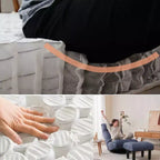 Poltrona Girevole da Terra con Pouf, Poltrona Relax Reclinabile Regolabile con Poggiapiedi, Sedia Gaming per Meditazione per Soggiorno Camera da Letto, Blu