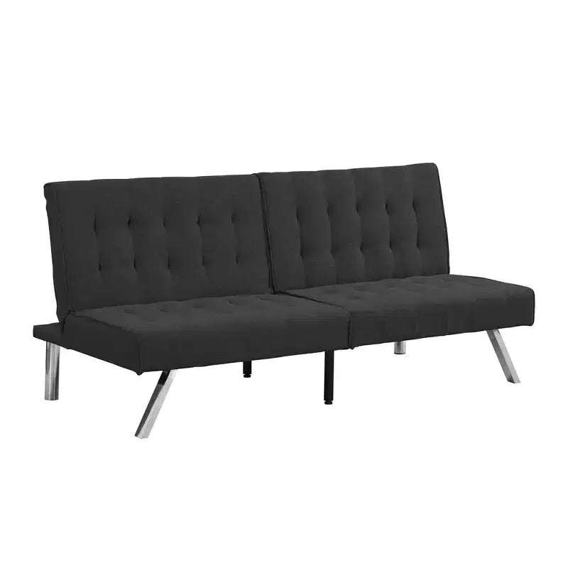 Divano Letto Futon Convertibile in Tessuto, Divano Letto Moderno Regolabile con Cuscino Trapuntato, Divano Letto per Ospiti per Piccoli Spazi in Soggiorno