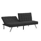 Divano Letto Futon Convertibile in Tessuto, Divano Letto Moderno Regolabile con Cuscino Trapuntato, Divano Letto per Ospiti per Piccoli Spazi in Soggiorno