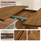 Tavolo da Pranzo Allungabile con Robusta Struttura in Legno per Sala da Pranzo, Cucina