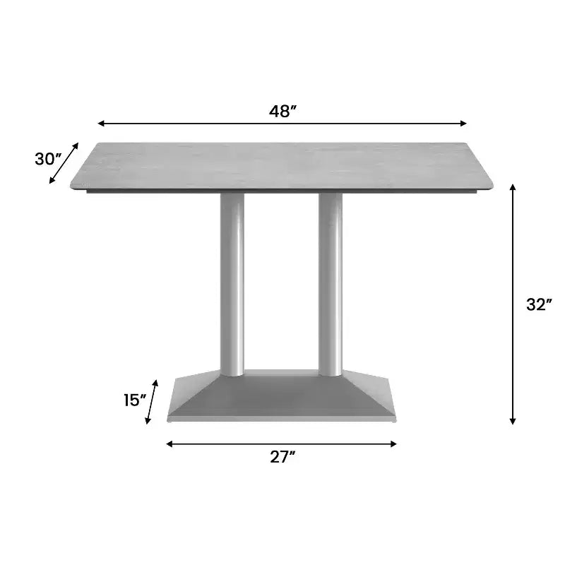 Piano tavolo da interno/esterno con base per tavolo da bistrò in ghisa