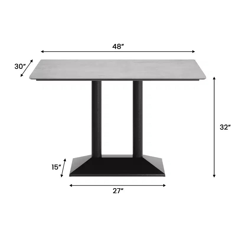 Piano tavolo da interno/esterno con base per tavolo da bistrò in ghisa