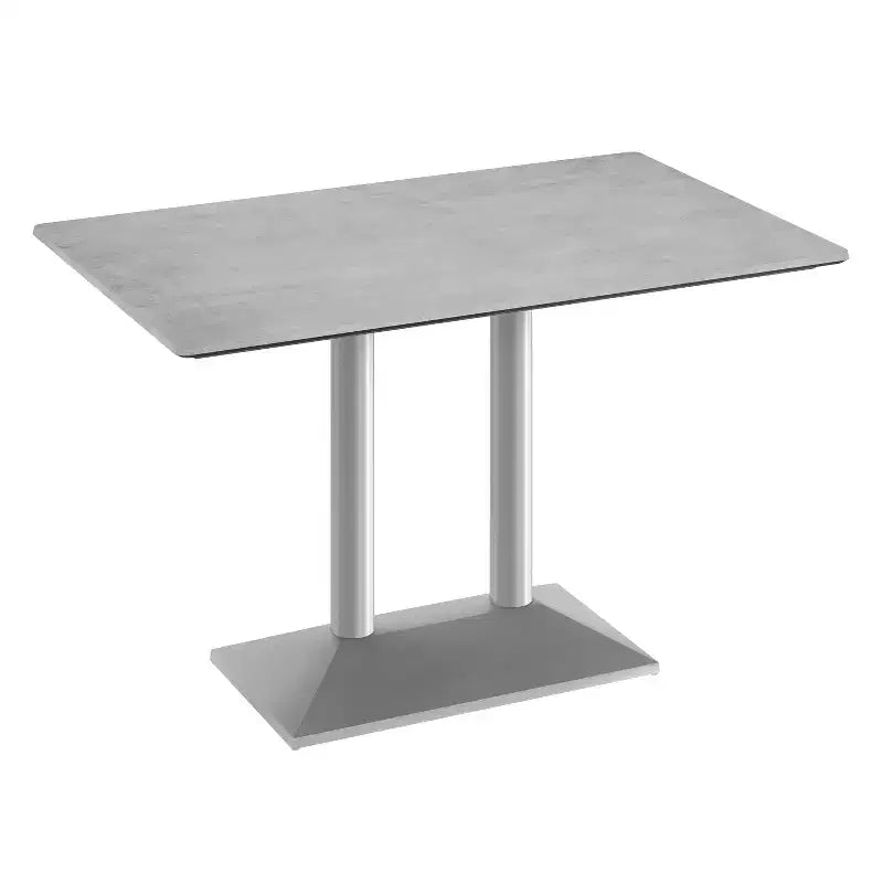 Flash Furniture Acadia Indoor Outdoor Tabletop with TopGuard HPL Technology and Cast Iron Bistro Table Base