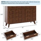 Cassettiera a 9 cassetti scanalata, cassettiera in legno con motivo a onde scanalate, cassettiera moderna per TV, per camera da letto, soggiorno, ingresso