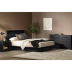 South Shore Primo 6 Drawer Double Dresser Black Oak
