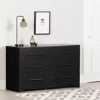 Cassettiera doppia a 6 cassetti Rovere Nero