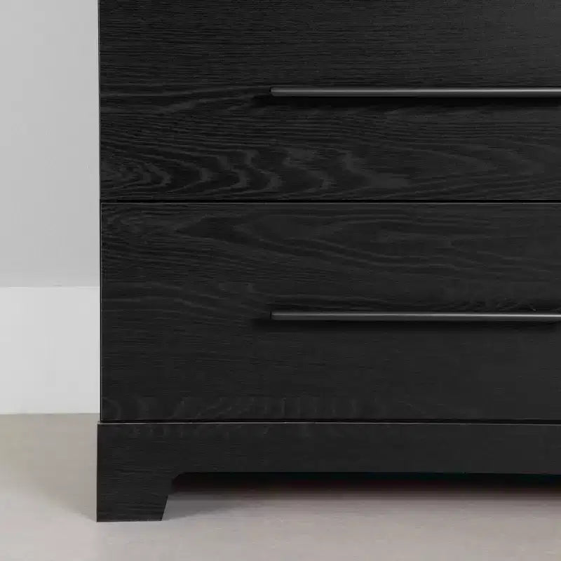 Cassettiera doppia a 6 cassetti Rovere Nero
