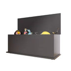 Cassa Contenitore con Coperchio Sollevabile in Legno, Baule Organizer Retro con Cerniera di Sicurezza, 100 x 41 x 40 cm