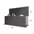 Cassa Contenitore con Coperchio Sollevabile in Legno, Baule Organizer Retro con Cerniera di Sicurezza, 100 x 41 x 40 cm