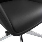 Sedia da ufficio Summit High-Back in pelle vegana con telaio in alluminio, girevole e inclinabile, sedia ergonomica regolabile da scrivania per ufficio domestico