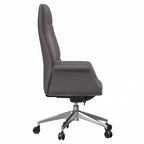 Sedia da ufficio Summit High-Back in pelle vegana con telaio in alluminio, girevole e inclinabile, sedia ergonomica regolabile da scrivania per ufficio domestico