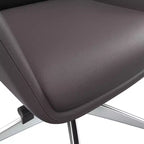 Sedia da ufficio Summit High-Back in pelle vegana con telaio in alluminio, girevole e inclinabile, sedia ergonomica regolabile da scrivania per ufficio domestico
