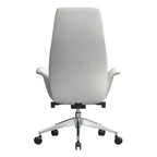 Sedia da ufficio Summit High-Back in pelle vegana con telaio in alluminio, girevole e inclinabile, sedia ergonomica regolabile da scrivania per ufficio domestico