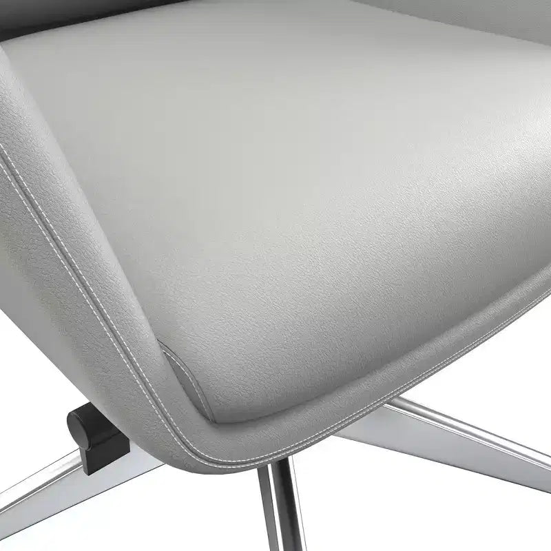 Sedia da ufficio Summit High-Back in pelle vegana con telaio in alluminio, girevole e inclinabile, sedia ergonomica regolabile da scrivania per ufficio domestico