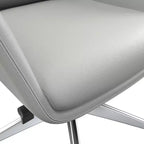 Sedia da ufficio Summit High-Back in pelle vegana con telaio in alluminio, girevole e inclinabile, sedia ergonomica regolabile da scrivania per ufficio domestico