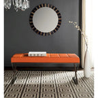 Panca trapuntata moderna Glam Lorayne Safavieh grigia - 43Wx18Dx18H