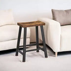 Sgabelli da Bar, Confezione da 2, Sgabelli da Cucina con Poggiapiedi, Altezza 60 cm