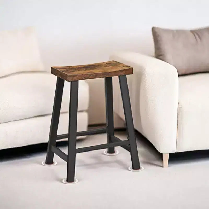 Sgabelli da Bar, Confezione da 2, Sgabelli da Cucina con Poggiapiedi, Altezza 60 cm