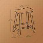 Sgabelli da Bar, Confezione da 2, Sgabelli da Cucina con Poggiapiedi, Altezza 60 cm